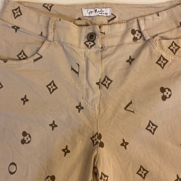 GiGi Moda Women's Skinny Denim Stretch Pant Printed Logo Sz Large (32Wx29L) - Picture 2 of 6